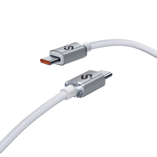 USB-C till USB-C Kabel Subblim OPTIMUS Vit 1 m