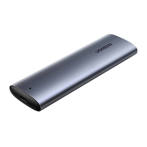 RACK extern Ugreen, "CM400" pt SSD M.2 NGFF SATA compatibile cu form factor 2280/2260/2242/2230,cablu inclus de 50 cm USB Type-C la USB,5Gbps,Al,gri "