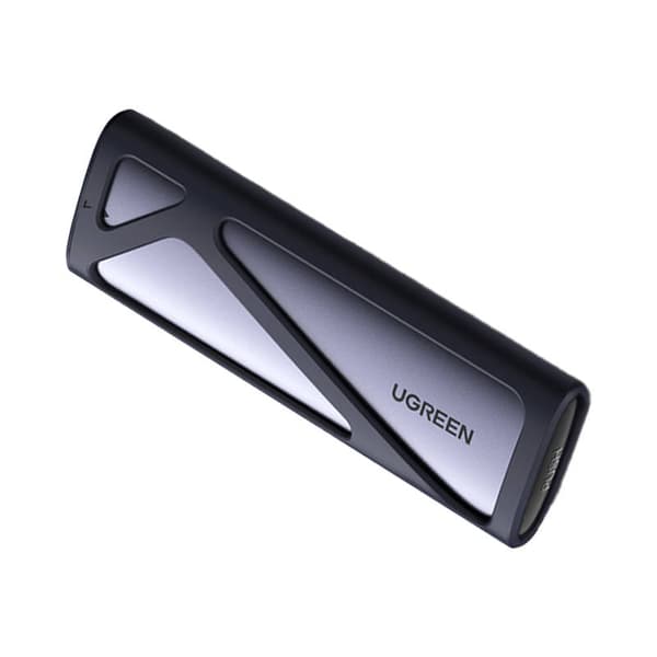 RACK extern Ugreen, "CM400" pt SSD M.2 NVMe + NGFF SATA compatib cu form factor 2280/2260/2242/2230, cablu 50cm USB-C la USB-C,10Gbps,Al, gri+ silicon Grå