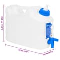 Miniatyrbilde 9 av 10: vidaXL Vannbeholder med kran og såpedispenser 10 L plast