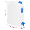 Miniatyrbilde 9 av 10: vidaXL Vannbeholder med kran gjennomsiktig 20 L plast