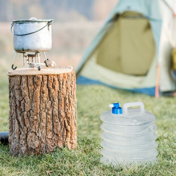 Relaxdays Jerrycan flexibel oval set om 4 för camping, festival, jerrkan, neutral smak, vattenkanna 15 L utan BPA