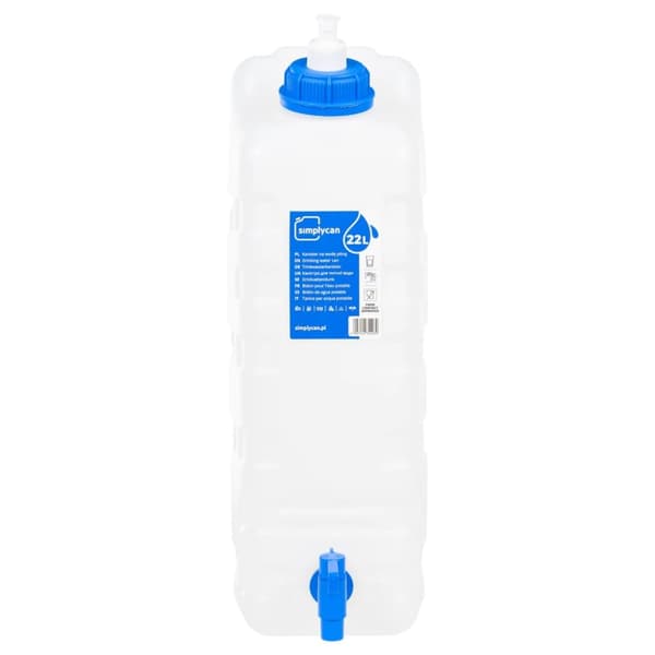 Vattenbehållare med kran och tvålautomat 20 L plast
