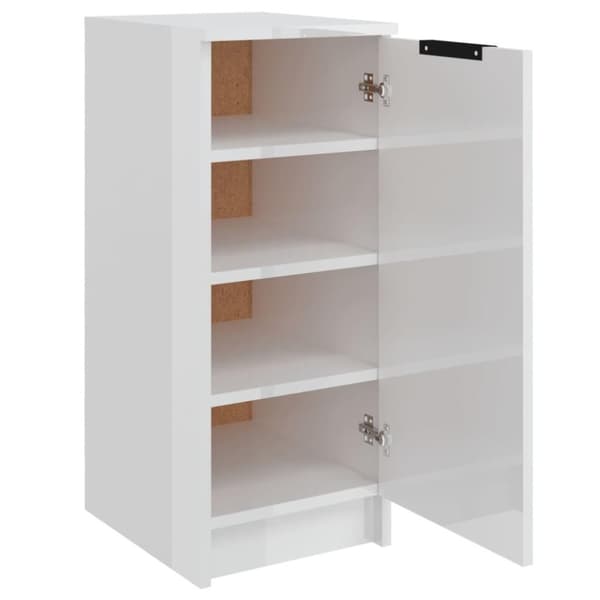 vidaXL Skoskåp vit högglans 30x35x70 cm konstruerat trä