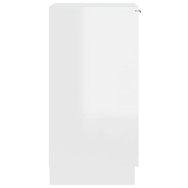 vidaXL Skoskåp vit högglans 30x35x70 cm konstruerat trä