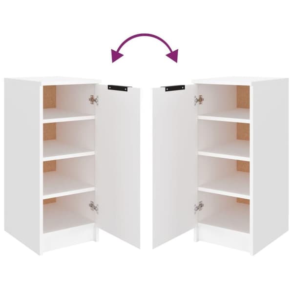 vidaXL Skoskap hvit 30x35x70 cm konstruert tre