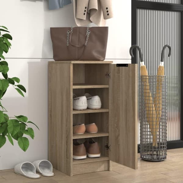vidaXL Skoskap sonoma eik 30x35x70 cm konstruert tre