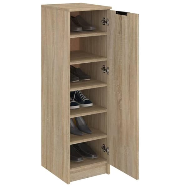 vidaXL Skoskap sonoma eik 30x35x100 cm konstruert tre