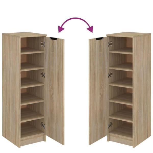 vidaXL Skoskap sonoma eik 30x35x100 cm konstruert tre