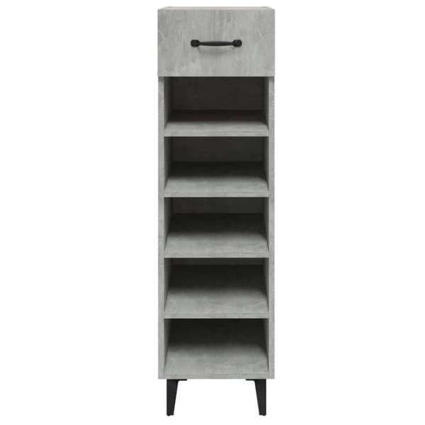 vidaXL Skoskap betonggrå 30x35x105 cm konstruert tre