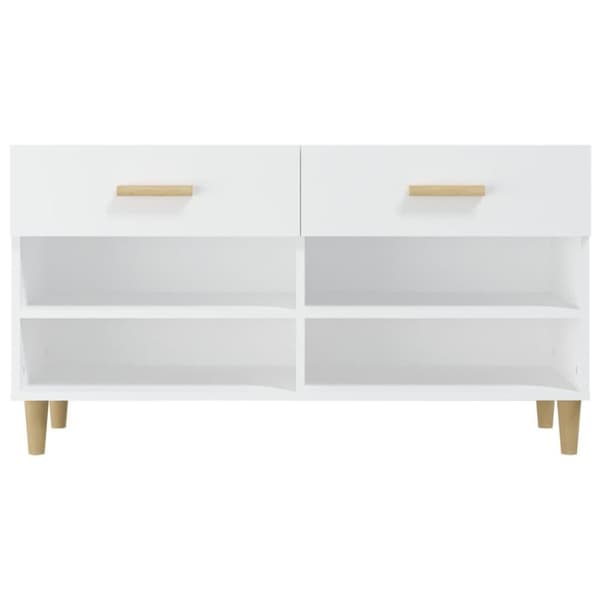 vidaXL Skoskap hvit 102x35x55 cm konstruert tre