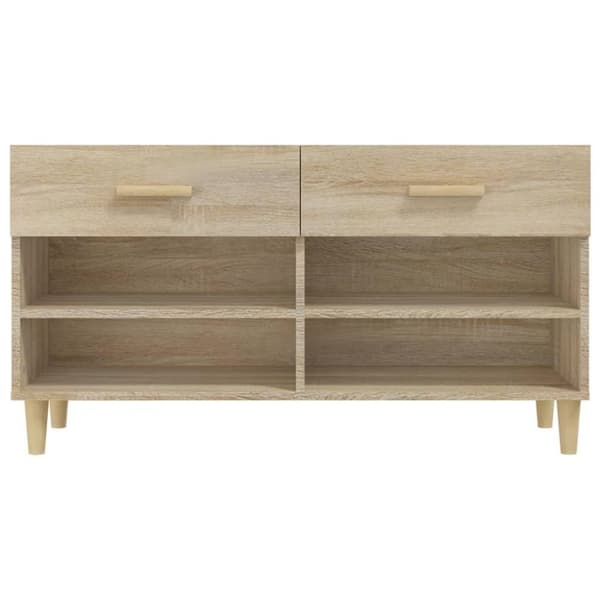 vidaXL Skoskap sonoma eik 102x35x55 cm konstruert tre