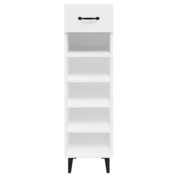 vidaXL Skohylle hvit 30x35x105 cm konstruert tre