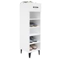Miniatyrbilde 6 av 11: vidaXL Skohylle hvit 30x35x105 cm konstruert tre
