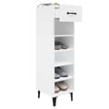 Miniatyrbilde 7 av 11: vidaXL Skohylle hvit 30x35x105 cm konstruert tre