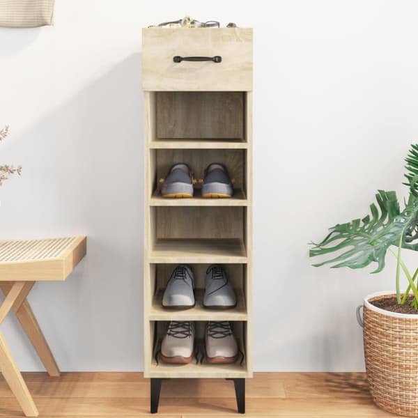 vidaXL Skoskap sonoma eik 30x35x105 cm konstruert tre