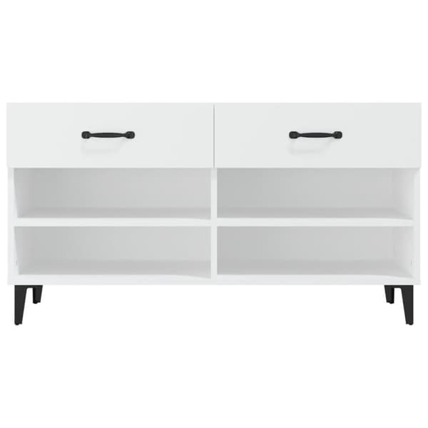 vidaXL Skoskåp vit 102x35x55 cm konstruerat trä