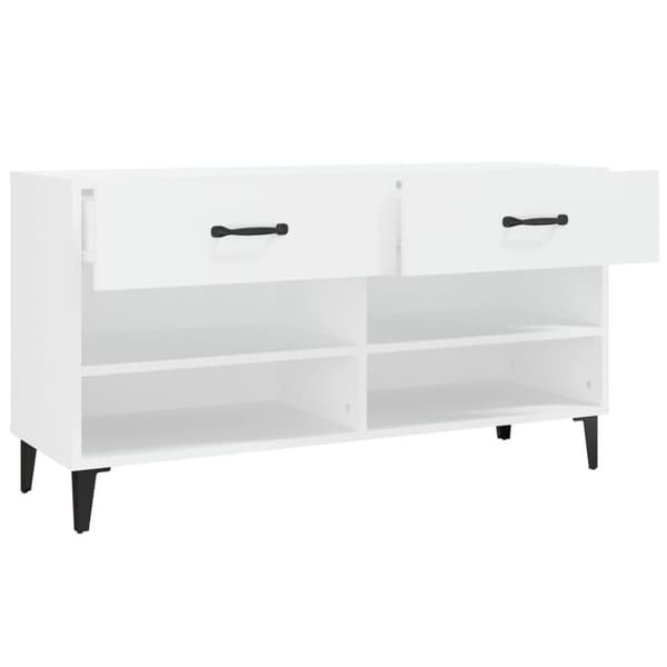 vidaXL Skoskåp vit 102x35x55 cm konstruerat trä