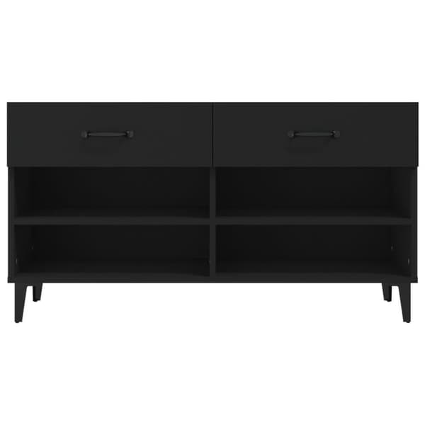 vidaXL Skoskap svart 102x35x55 cm konstruert tre