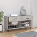 Miniatyrbilde 3 av 11: vidaXL Skoskap betonggrå 102x35x55 cm konstruert tre