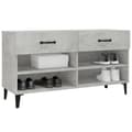 Miniatyrbilde 4 av 11: vidaXL Skoskap betonggrå 102x35x55 cm konstruert tre