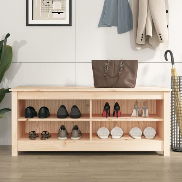 vidaXL Skobenk 110x38x45,5 cm heltre furu