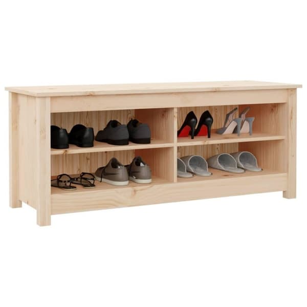 vidaXL Skobenk 110x38x45,5 cm heltre furu