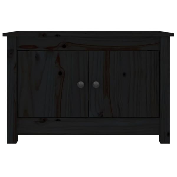 vidaXL Skoskap svart 70x38x45,5 cm heltre furu