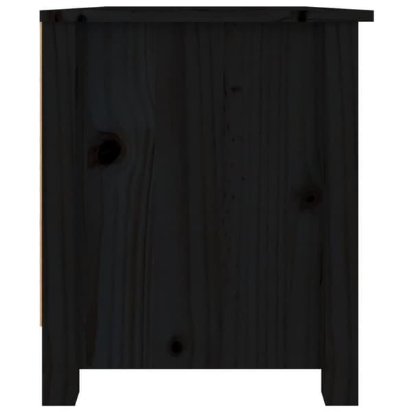 vidaXL Skoskap svart 70x38x45,5 cm heltre furu