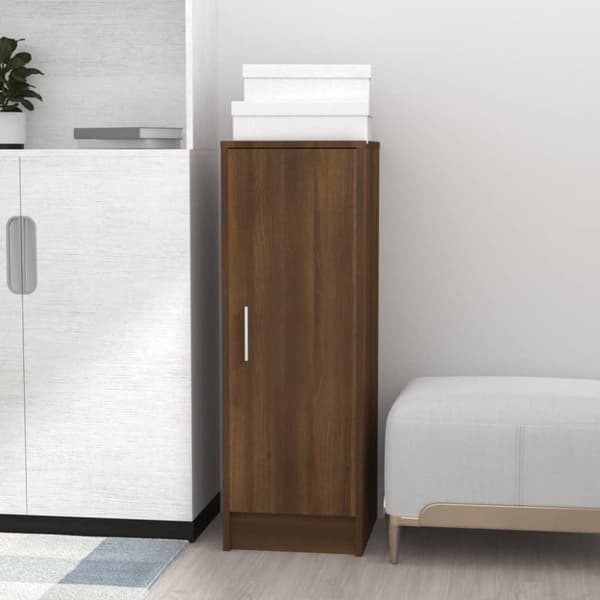 vidaXL Skohylle brun eik 32x35x92 cm konstruert tre