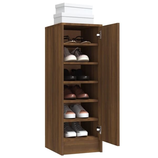 vidaXL Skohylle brun eik 32x35x92 cm konstruert tre