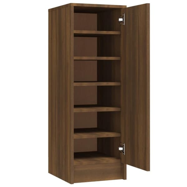 vidaXL Skohylle brun eik 32x35x92 cm konstruert tre