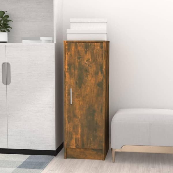 vidaXL Skohylle røkt eik 32x35x92 cm konstruert tre