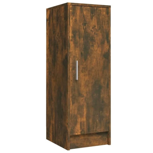 vidaXL Skohylle røkt eik 32x35x92 cm konstruert tre