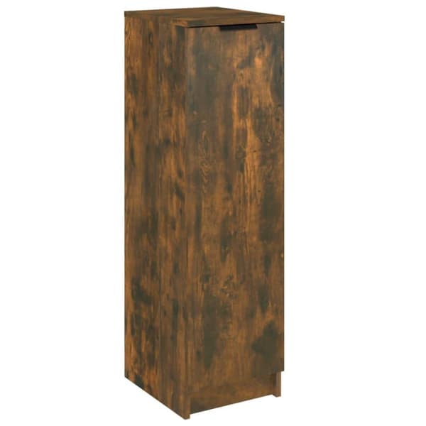 vidaXL Skoskap røkt eik 30x35x100 cm konstruert tre