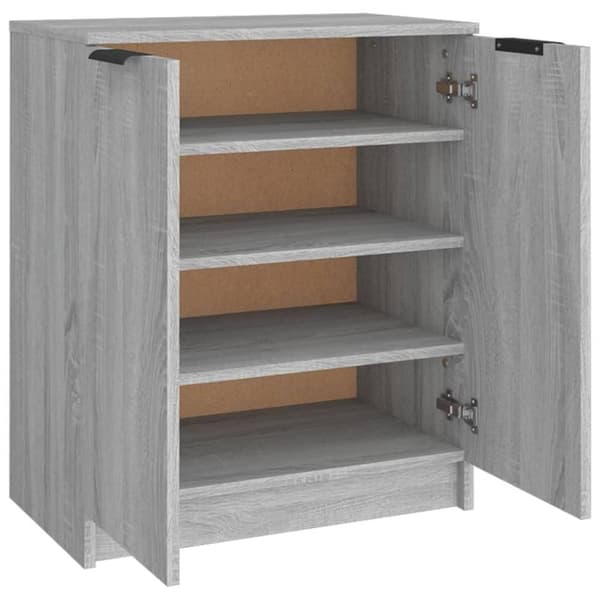 vidaXL Skohylle grå sonoma 59x35x70 cm konstruert tre