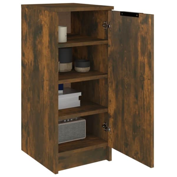 vidaXL Skoskap røkt eik 30x35x70 cm konstruert tre