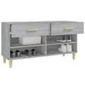 Miniatyrbilde 5 av 11: vidaXL Skohylle grå sonoma 102x35x55 cm konstruert tre