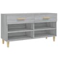 Miniatyrbilde 1 av 11: vidaXL Skohylle grå sonoma 102x35x55 cm konstruert tre