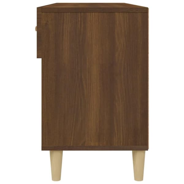 vidaXL Skoställ brun ek 102x35x55 cm konstruerat trä