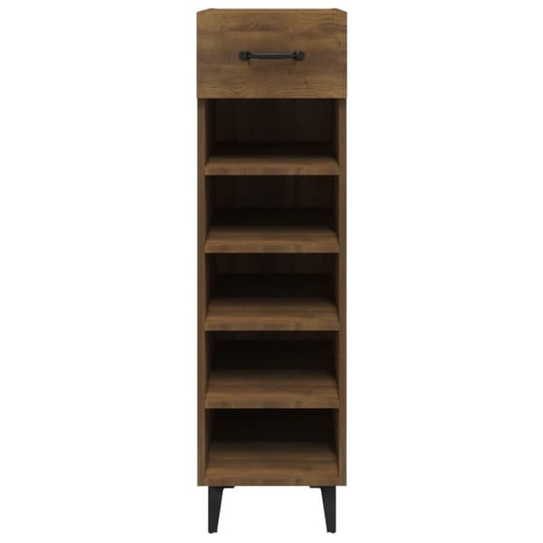 vidaXL Skoskap brun eik 30x35x105 cm konstruert tre