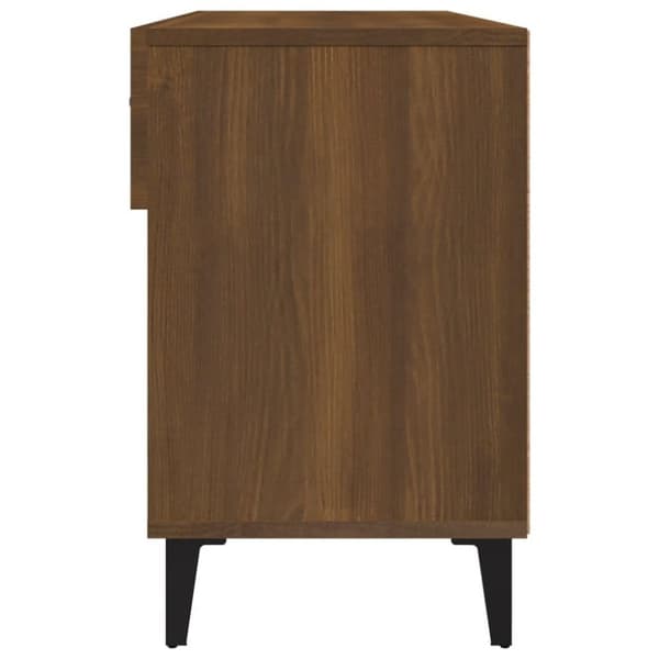 vidaXL Skoställ brun ek 102x35x55 cm konstruerat trä
