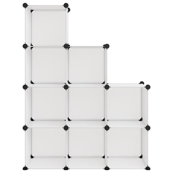 vidaXL kubeformede opbevaringskasser 9 stk. PP transparent