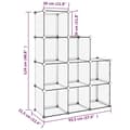 Miniatyrbillede 6 af 8: vidaXL kubeformede opbevaringskasser 9 stk. PP transparent