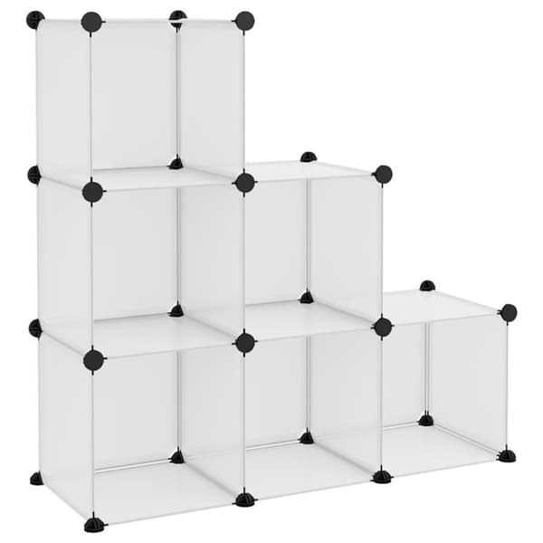 vidaXL kubeformede opbevaringskasser 6 stk. PP transparent