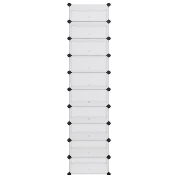 vidaXL skoreol 44x32x174 cm PP transparent