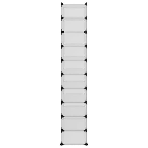 vidaXL skoreol 44x32x174 cm PP transparent
