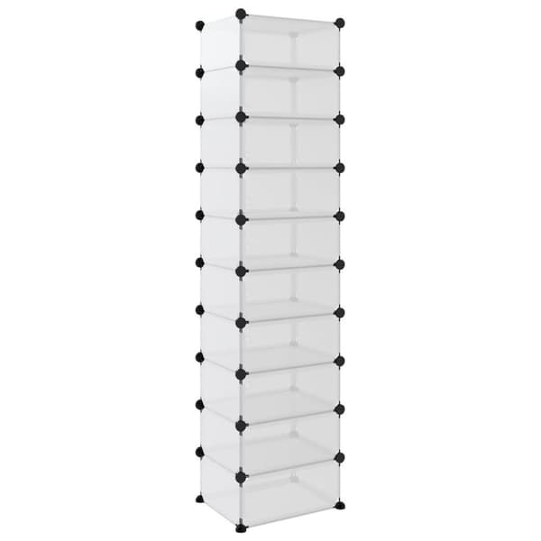 vidaXL skoreol 44x32x174 cm PP transparent