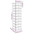 Miniatyrbillede 7 af 9: vidaXL skoreol 44x32x174 cm PP transparent