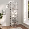 Miniatyrbillede 8 af 9: vidaXL skoreol 44x32x174 cm PP transparent